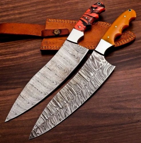 Chef Knives / Kitchen Set (Red / Black and Orange / Yellow Resin)