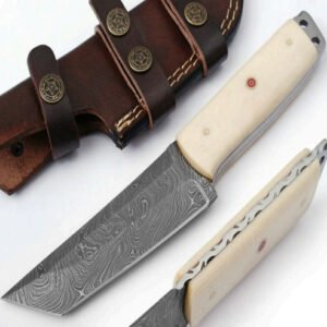 Damascus Steel Straight-Back Fixed Blade